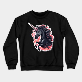 Beautiful black unicorn Crewneck Sweatshirt